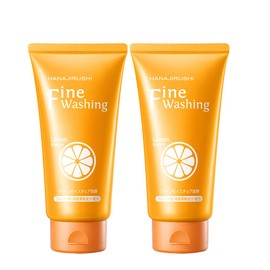 HANAJIRUSHI Vitamin C Facial Cleansing Foam, 4.2 oz (120 g) x 2, Lemon Scent