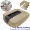 XUKEY Car Armrest Cover Pad Center Console Leather Beige For