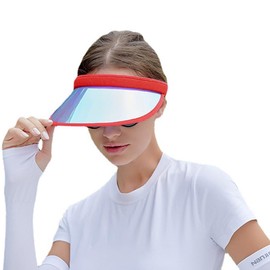 Unisex Retro Sun Visor Hat Headband Cap Golf Tennis Hat Plastic Golf Sports Visor Wide Brim Beach Hat Summer Visors Hats for Womens Mens UV Protection Hat Adjustable Baseball Cap Running Cycling Cap