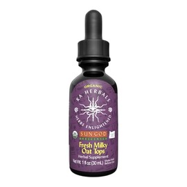 Sun God Medicinals Ra Herbals Certified Organic Fresh Milky Oat Tops Tincture extracted with Organic Cane Alcohol - 1 Ounce