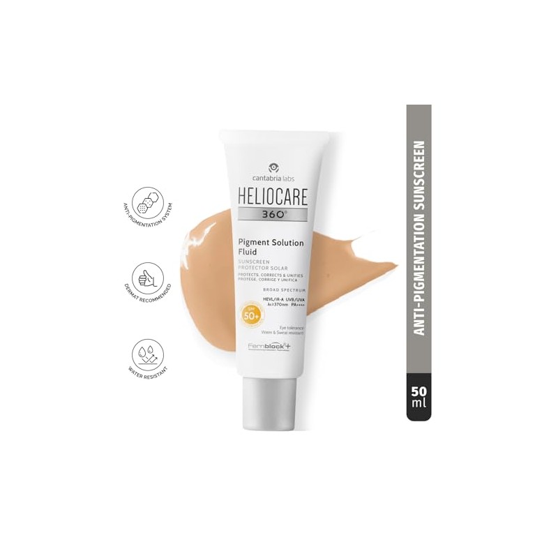 Heliocare 360° Protector Solar, Pigment Solution Fluid SPF 50+ 50