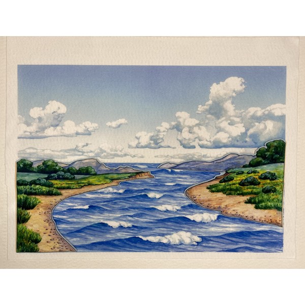 Water & Sky Flannel Board Cover & Shoreline Cave City&