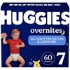 Huggies Overnites Size 7 Overnight Diapers (41+ lbs), 60 Ct