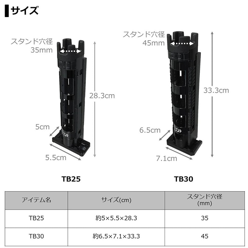 DAIWA Rod Stand TB25 White Tackle Box for TB Series
