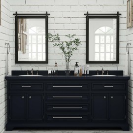 PAIHOME Black Farmhouse Mirror for Bathroom, 22x30INCH Wood Framed Rectangle Bathroom Mirrors for Vanity, Barn Door Style Mirrors Wall Mounted Dresser Decor Mirror Living Room Bedroom Vertical