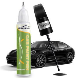 Carhuewell Black Touch Up Paint for Cars, Rim Scratch Remover Pen Automotive Wheel Scratch Fix Gloss Paint (Pure Black)