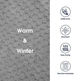 IECOii Dog Bathrobe for Drying Dogs Medium,Soft and Super Absorbent Dog Robes for After Bath/Shower/Swim/Wet Walk,Fast Drying Soft Pet Dog Bath Robe Towel,Microfiber Bathrobe for Medium Dogs,Grey-M