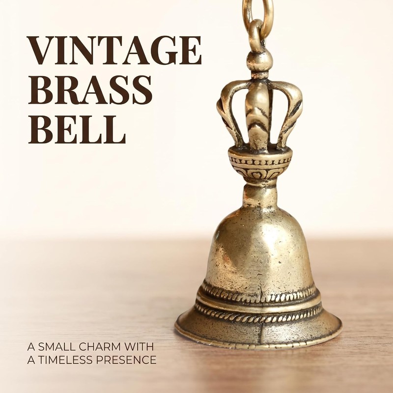 Retro Copper Bell Wind Chimes,Demon Subduing Bell Creative Solid Brass