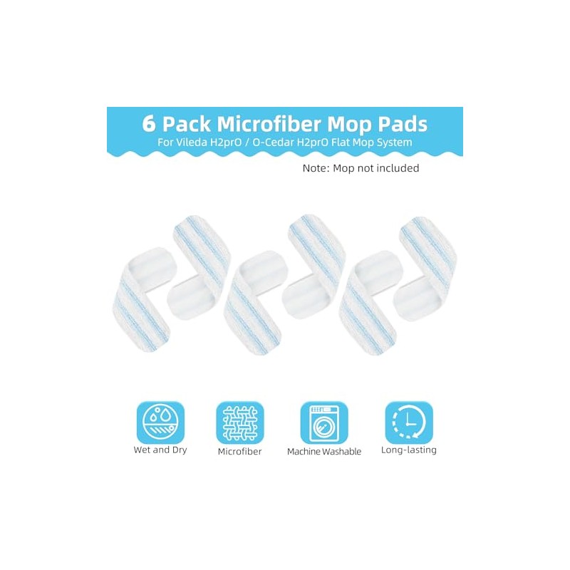 Pack of 4 Replacement Covers Compatible with Vileda H2PrO Floor
