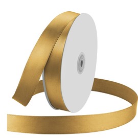 Cinta de satén de poliéster de 1 pulgada de ancho x 100 yardas, cinta de satén para manualidades, regalo, lazos para el cabello, decoración de bodas, fabricación de lazos y otros proyectos (oro champaña)