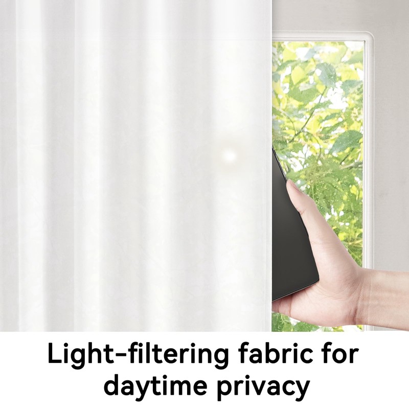 Vatge Front Door Sidelight Curtains with Velcro - 12x72 Door