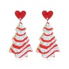 Christmas Tree Earrings For Women Acrylic Christmas Holiday Earrings Colourful