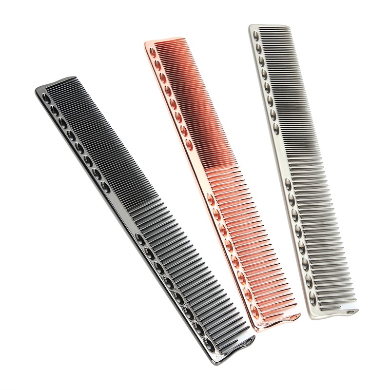 3pcs Space Aluminum Comb Set AntiStatic Wide Fine Tooth Hair