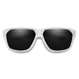 SMITH Leadout Pivlock Sunglasses – Performance Sports Sunglasses with Wrap around Fit for Cycling, Running, Baseball, Golf – for Men & Women – White + ChromaPop Black