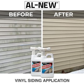 AL-NEW Outdoor Cleaner | Versatile Outdoor Cleaner 64oz Hose End Sprayer (Pack of 2) (House Wash & Vinyl Siding Outdoor Cleaner)