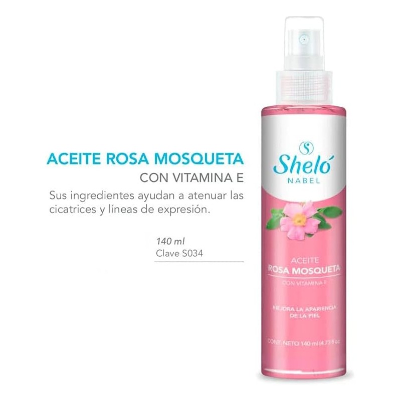 Aceite Rosa Mosqueta Sheló Nabel, 140 ml