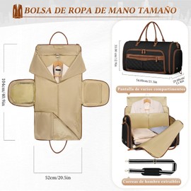 RAINSMORE Portatrajes de Viaje para Mujer 2 en 1 Maleta Convertible