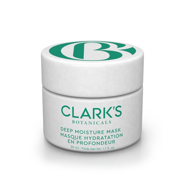 Clark's Botanicals Deep Moisture Mask, Target Dryness, Redness & Inflammation, Stimulate Collagen Production, All Skin Types, 2-in-1 Moisturizer & Invisible Mask, 1.7 Oz