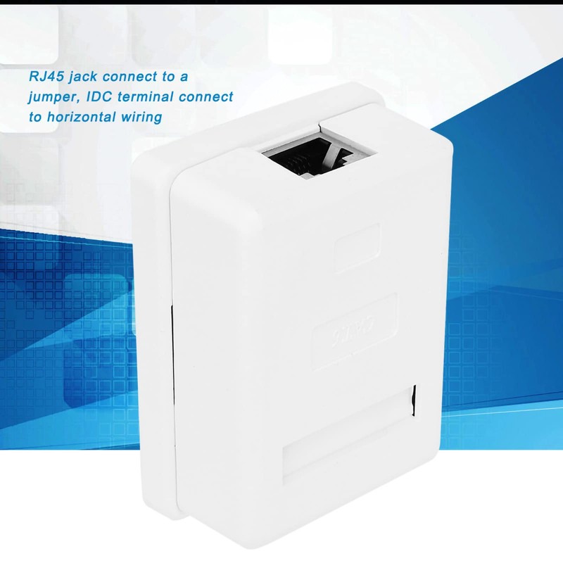 2Pcs CAT6 Surface Mount Box RJ45 8P8C Network Socket Single