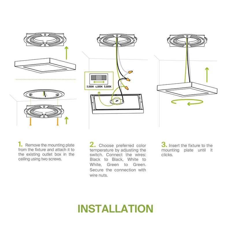 ASD LED 9" Square Flush Mount Light | 18W 1270LM