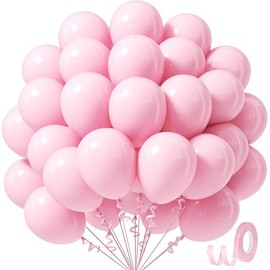 Light Pink Balloons 12 inch, Pastel Pink Latex Balloon 50pcs Party Balloons for Graduation Bridal Baby Shower Gender Reveal Birthday Party Decorations