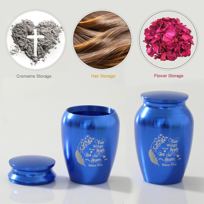 Contid Small Urn for Human Ashes and Memorial Picture Frame