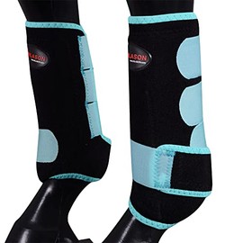 HILASON L M S Horse Rear Hind Leg Sport Boots | Horse Leg Boots | Horse Jumping Boots | Horse Sport Boots | Horse Hind Boots