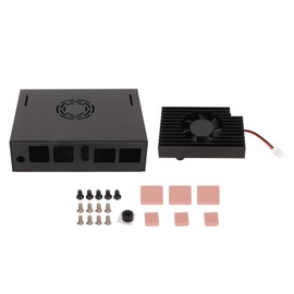 Metal Case with Cooling Fan IP30 Protection Better Heat Dissipation for VisionFive2 Board