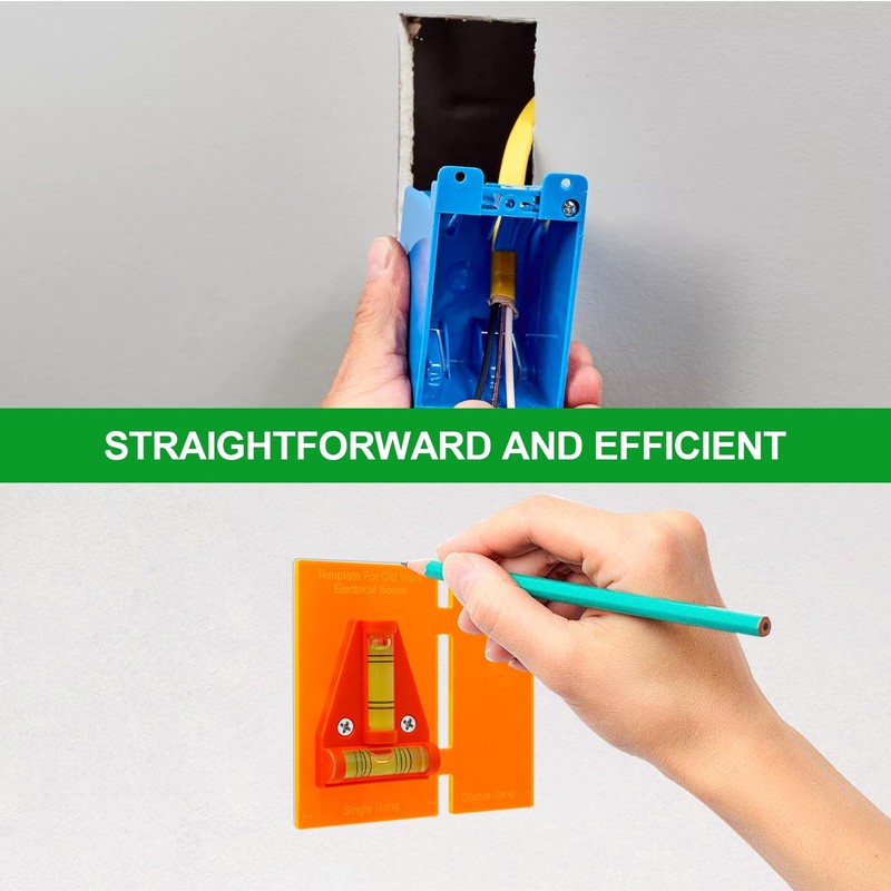 CATOSUM Wall Box Template And Level for Mounting Both Single