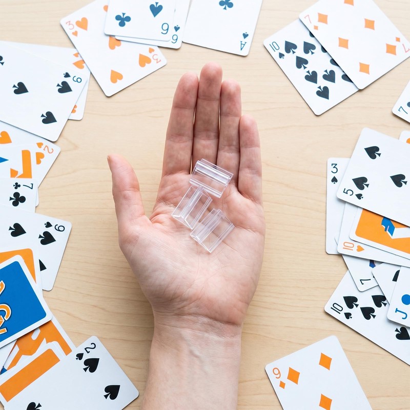 Elegaperma 50 Pcs Game Piece Stands,Plastic Game Clear Card Stands