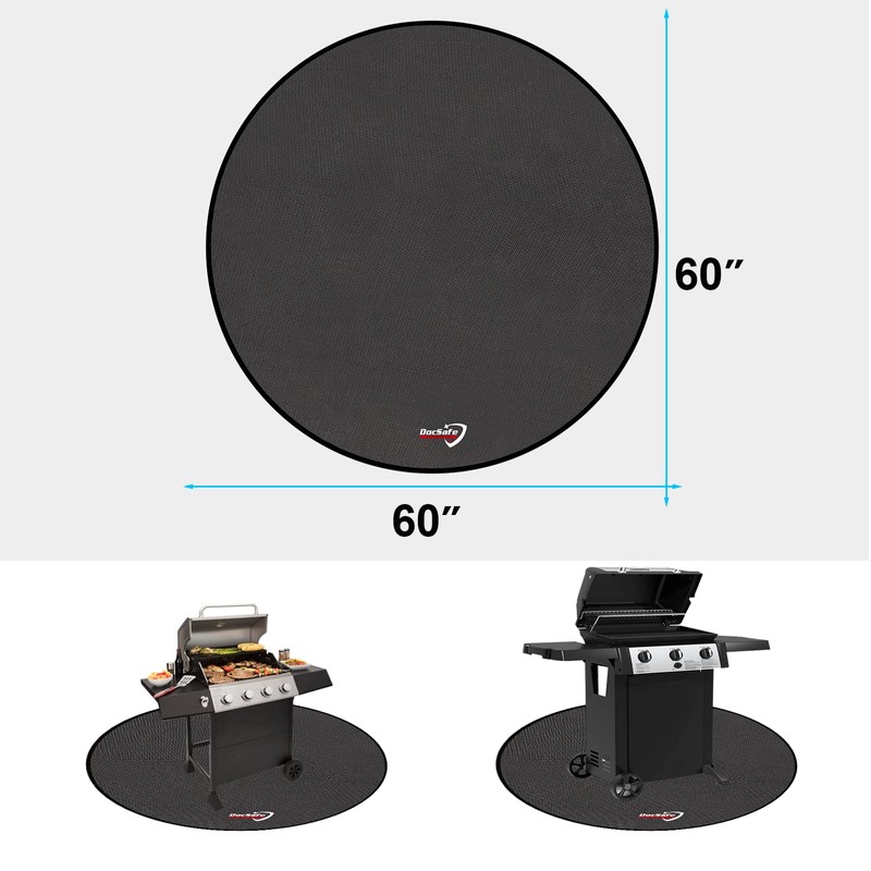 DocSafe 60 x 60 inches Round Under Grill Mat,Large 4