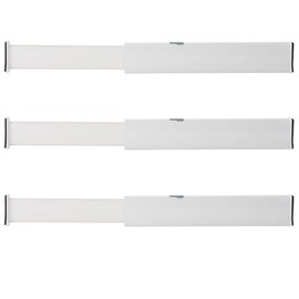 Adjustable Drawer Dividers for Home Organization, White, 3-Pack