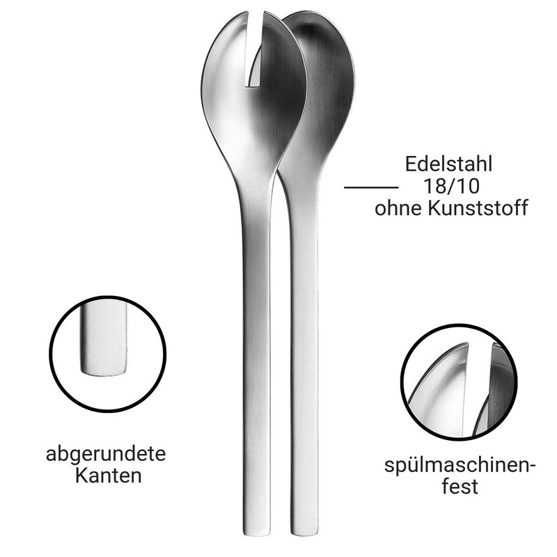 Puresigns One Extra Salad Servers Long 30 cm Stainless Steel