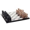 NOVICA Decorative Marble Chess Sets, Black, Glorious Battle'
