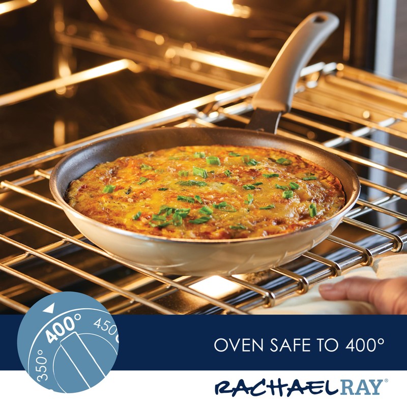 Rachael Ray Cook + Create Nonstick Frying Pans/Skillet Set, 9.5