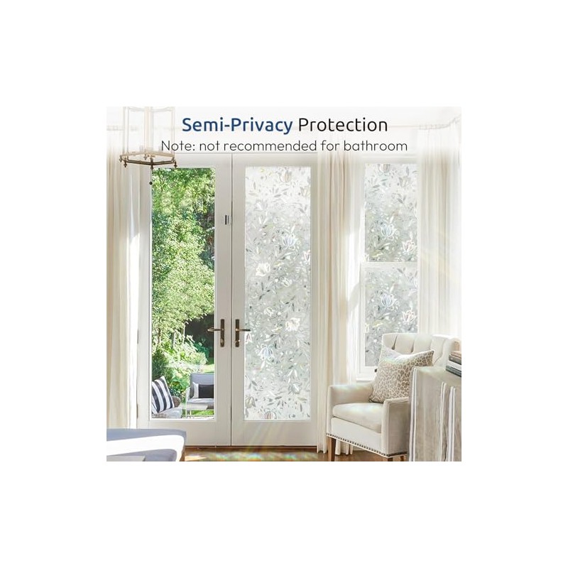 rabbitgoo 3D Pegatina Ventanas Vinilos Decorativos Cristales Protector Privacidad Anti