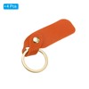 PATIKIL PU Leather Keychain, 4 Pack Key Chain Ring Universal