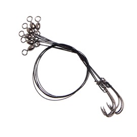 SHADDOCK Wire Leader Wire Harris Sea Bream Wire, Abrasion Resistant φ0.014 inch (0.35 mm), 11.8 inches (30 cm), 6 Pairs 2/0# Hooks