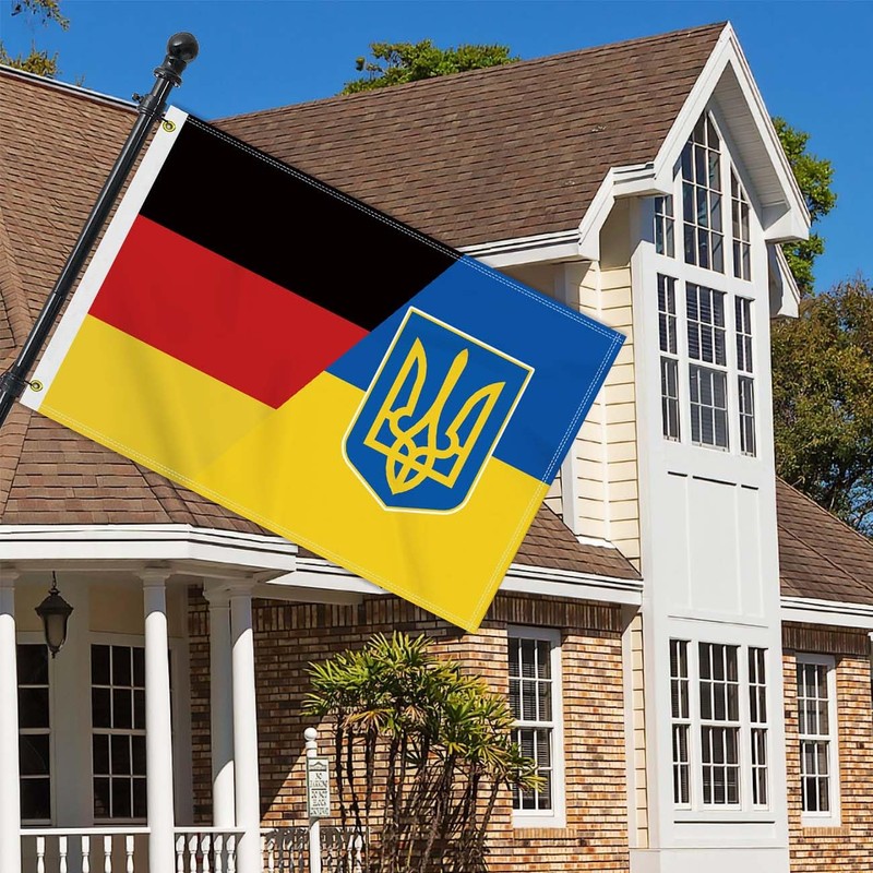 Large 60 x 90 cm Germany Ukraine Flag, 2 x