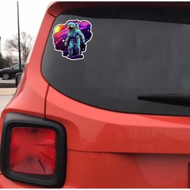 Astronaut Astrophile Space Life Vinyl Decal Waterproof Sticker For Car bike, SUV, Truck Helmet, Laptop, Water Bottle,Notebook,Window, Bumper Sticker 5-inch (Design 6)