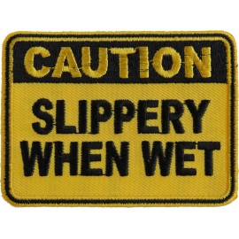 Ivamis Caution Slippery When Wet Patch- 3x2.25 inch - P3701