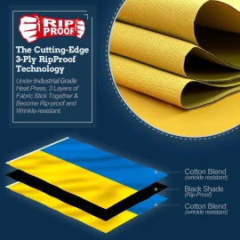 Anley Rip-Proof Double Sided 3-Ply Ukraine Flag 3x5 Ft Ukrainian National Flag