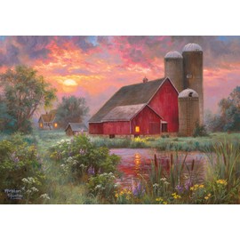 Buffalo Games - Gold - Abraham Hunter - End of Day - 500 Piece Jigsaw Puzzle for Adults - Challenging Puzzle Perfect for Game Nights