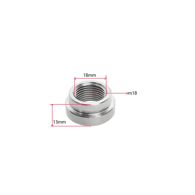 VGOL 2Pcs M18x1.5 Threads Stainless Steel Stepped Nut Bung O2