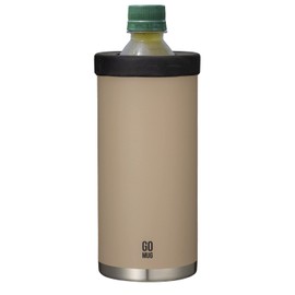 CBJAPAN BOT GOMUG PET Bottle Holder, Light Beige, 16.9 fl oz (500 ml), Stainless Steel, Vacuum Insulated, Double Layer Construction, 16.9 fl oz (500 ml) Bottle Beverage