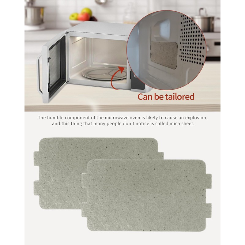 YQBOOM 2 PCS Waveguide Cover, Universal Microwave Oven Mica Plate