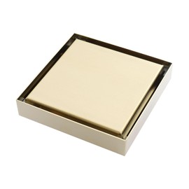 Decaura Shower Grates Bathroom Floor Drain Waste Stainless Steel (Brushed Gold, Outlet ￠50mm)