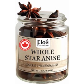 Star Anise 25g – Whole Dried Star Anise Pods for Cooking, Baking, Teas & Broths – Warm, Sweet Licorice Flavor for All Cuisines, Mulled Wine, Desserts & Spice Blends – Non-GMO, Preservative-Free & Aromatic Freshness BY ELO’S PREMIUM