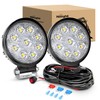 Nilight Juego de 2 Luces Antiniebla Redondas 27 W Impermeables