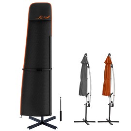 600D Outdoor Cantilever Patio Umbrella Cover Waterproof & Heavy Duty, Large Offset Umbrella Cover Banana Parasol Cover for 9 - 13 FT Umbrellas